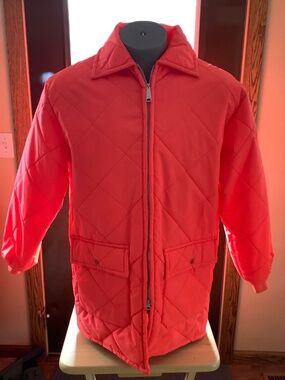 NWOT “Warm Wear By Nesco” MEDIUM Quilted JACKET Parka COAT Blaze Orange HUNTING